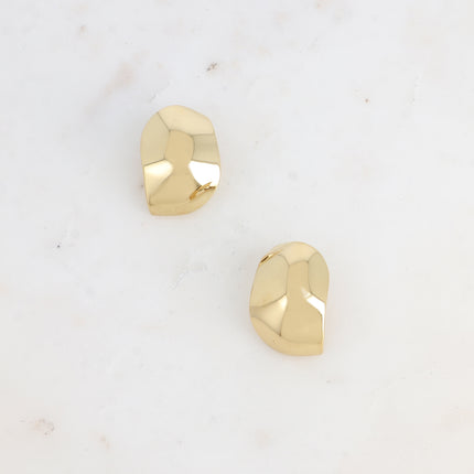 Boucles puces - goutte légèrement bombée, lisse et miroir