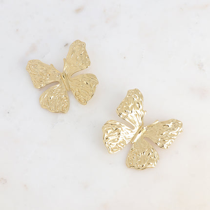 Boucles puces - grand papillon texturé