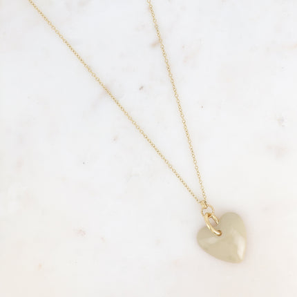 Sautoir Valencia - pendentif coeur en émail