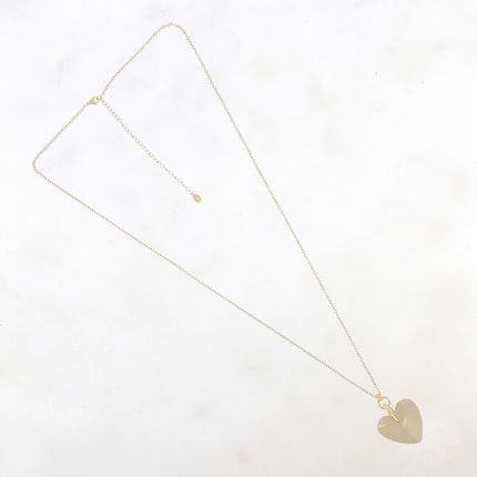Sautoir Valencia - pendentif coeur en émail