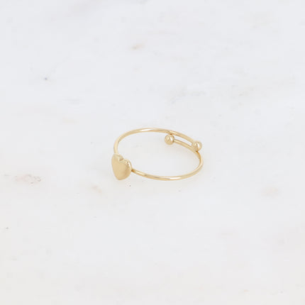 Alda ring - thin band and smooth heart