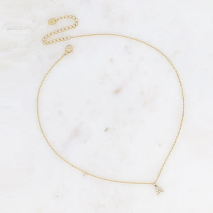 Collier - initial abc avec oxydes de zirconium