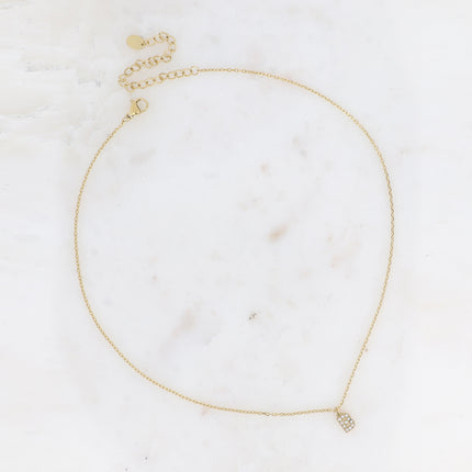 Collier - initial abc avec oxydes de zirconium