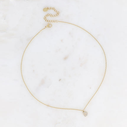 Collier - initial abc avec oxydes de zirconium