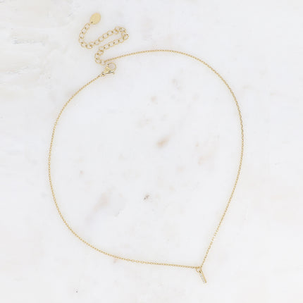Collier - initial abc avec oxydes de zirconium
