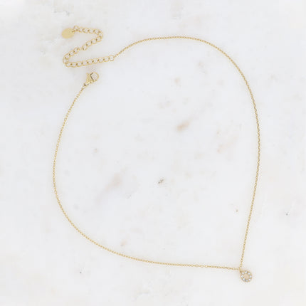 Collier - initial abc avec oxydes de zirconium