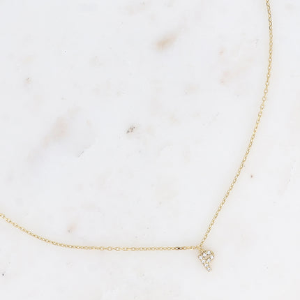 Collier - initial abc avec oxydes de zirconium