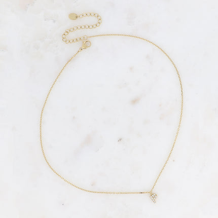 Collier - initial abc avec oxydes de zirconium