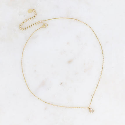 Collier - initial abc avec oxydes de zirconium