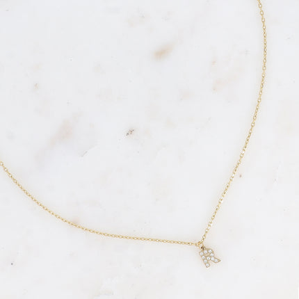 Collier - initial abc avec oxydes de zirconium