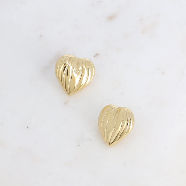 Boucles puces - gros coeur strié