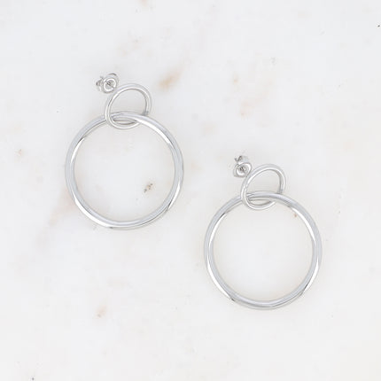 Dangle earrings - 2 round rings