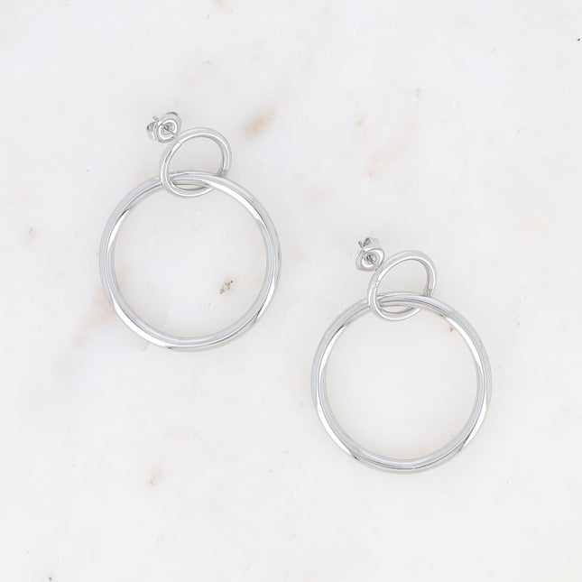 Boucles pendantes - 2 anneaux ronds