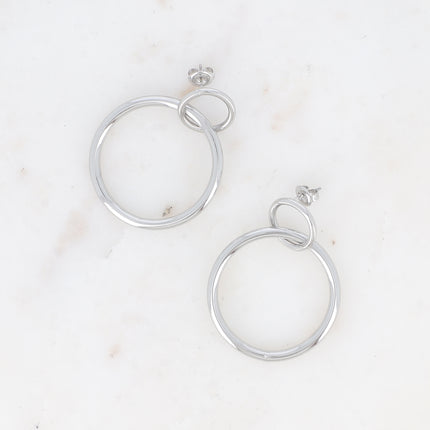 Dangle earrings - 2 round rings