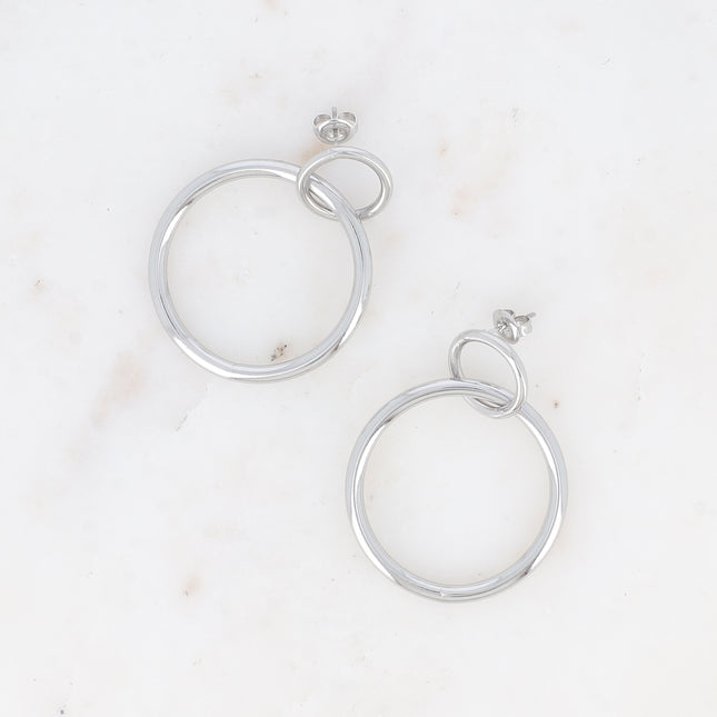 Boucles pendantes - 2 anneaux ronds