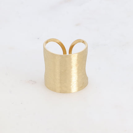 Bague large - effet brossé
