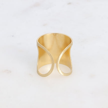 Bague large - effet brossé