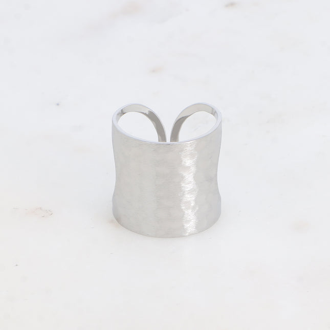 Bague large - effet brossé