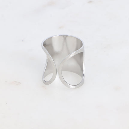 Bague large - effet brossé