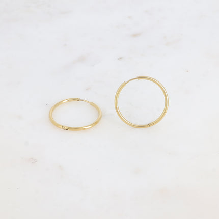 Créoles - anneau classique 30mm épaisseur 2mm