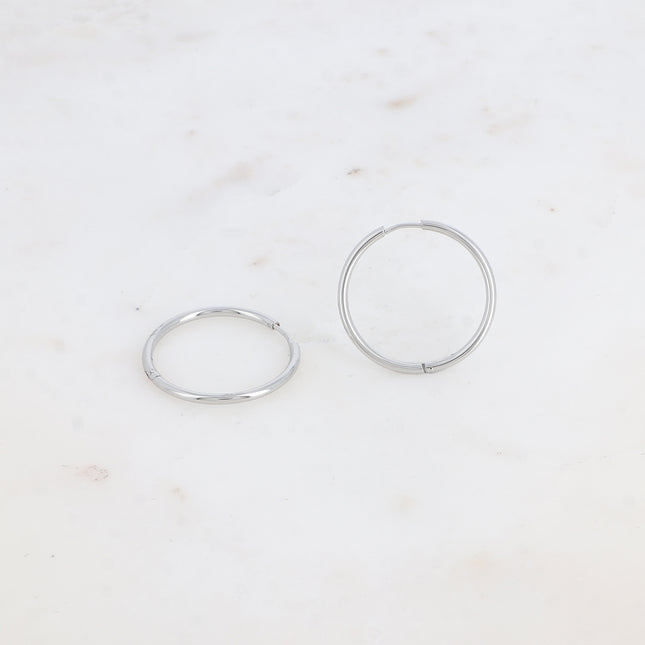 Hoop earrings - classic 30mm ring, 2mm thick