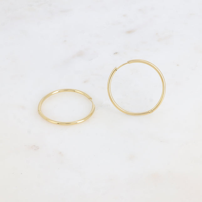 Hoop earrings - classic ring 35mm thick 2mm