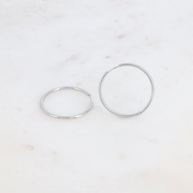 Hoop earrings - classic ring 35mm thick 2mm