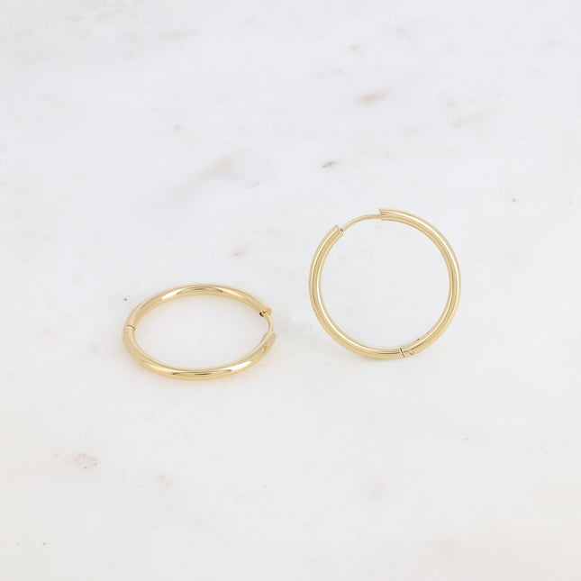 Hoop earrings - classic 30mm hoop, 2.5mm thick