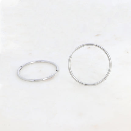 Créoles - anneau classique 40mm épaisseur 2,5mm