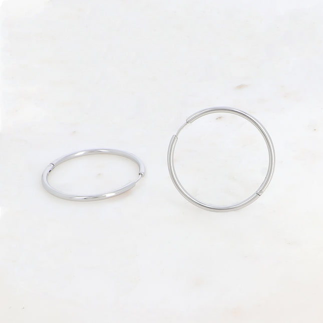 Hoop earrings - classic 40mm hoop, 2.5mm thick