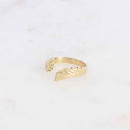Bague ouverte - deux ailes texturées