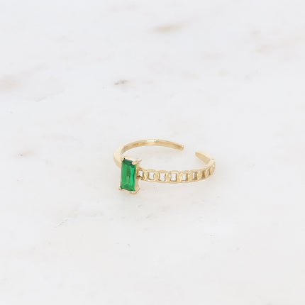 Bague Louania - oxyde de zirconium rectangle