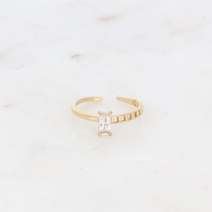 Bague Louania - oxyde de zirconium rectangle
