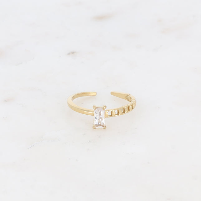 Bague Louania - oxyde de zirconium rectangle