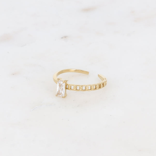 Bague Louania - oxyde de zirconium rectangle