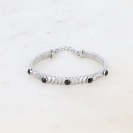 Jonc strié Eden - cristaux Swarovski® PP20