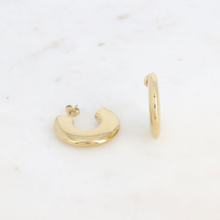 Darmelis Creole Earrings - 30mm flat hoop