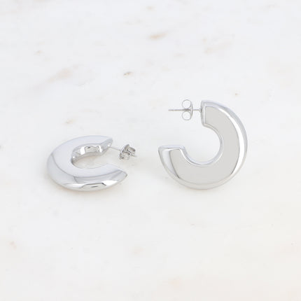 Darmelis Creole Earrings - 30mm flat hoop