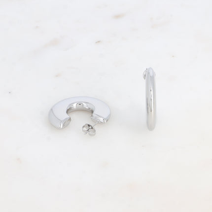 Darmelis Creole Earrings - 30mm flat hoop