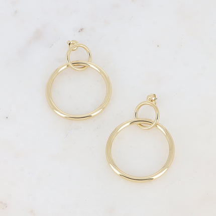 Dangle earrings - 2 round rings