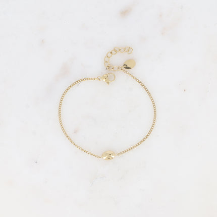 Bracelet - petit pendentif oval lisse