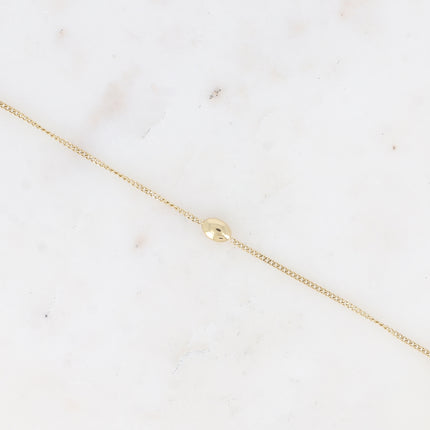 Bracelet - petit pendentif oval lisse