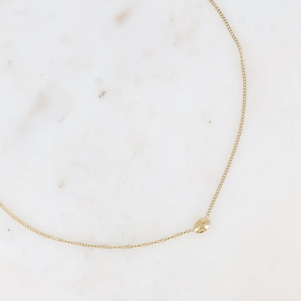 Collier - petit pendentif oval lisse