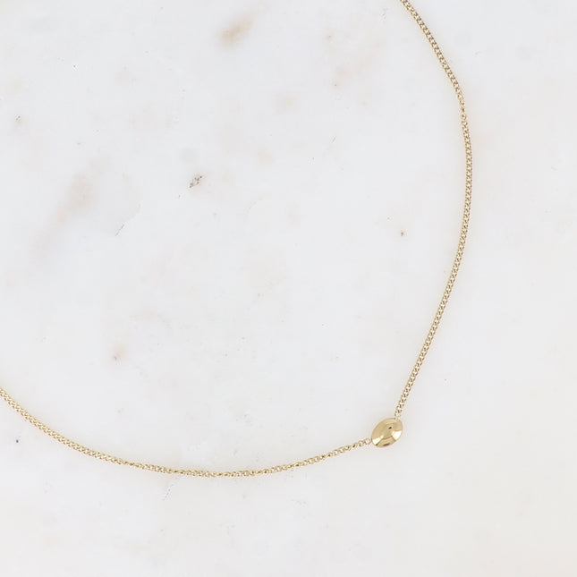Necklace - small smooth oval pendant