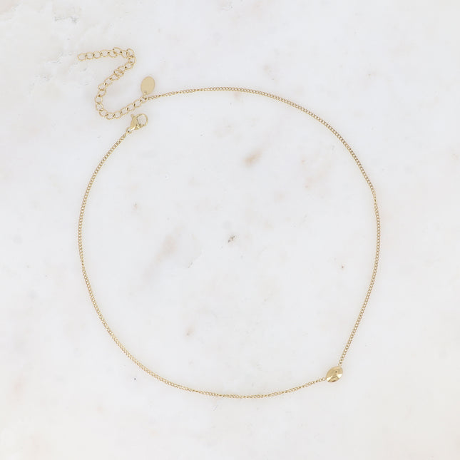 Necklace - small smooth oval pendant