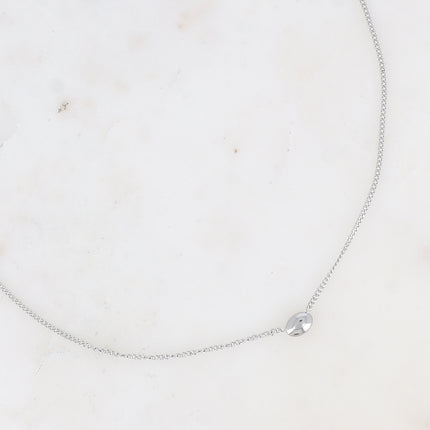 Collier - petit pendentif oval lisse