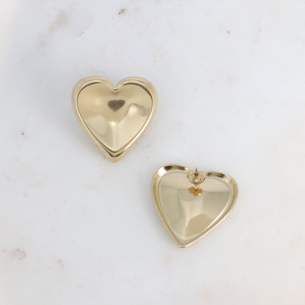 Boucles puces - coeur incurvé