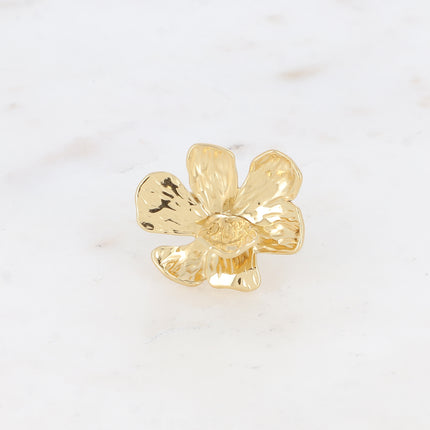 Bague Éliane - fleur texturée