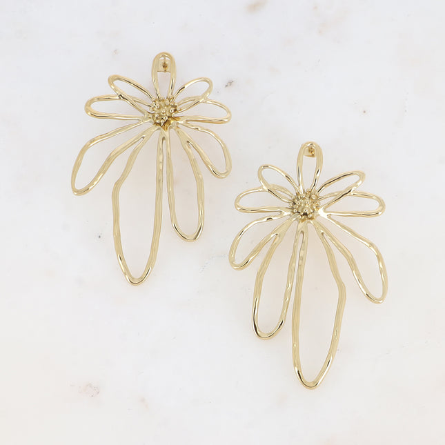 Boucles puces - grande pièce style feuillage ajouré
