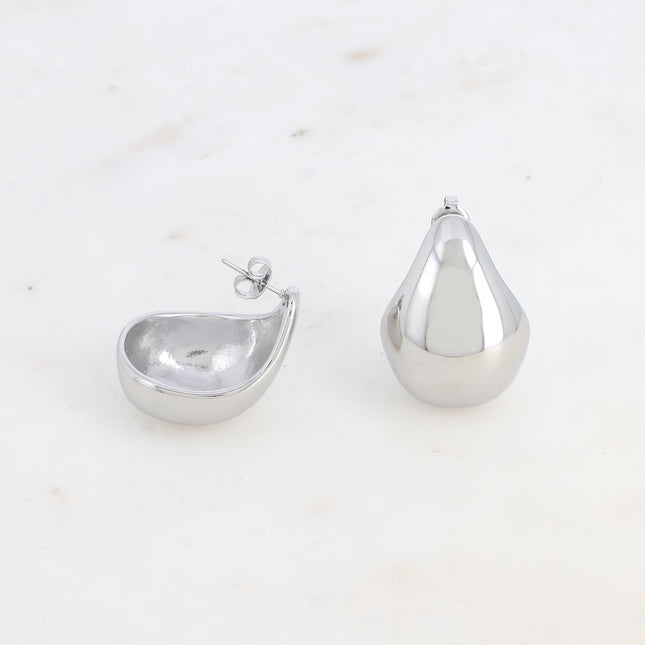 Boucles puces - goutte bombée, lisse et brillante